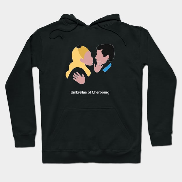 Umbrellas of Cherbourg movie fan art minimal french new wave Catherine Deneuve Jacques Demy Hoodie by Rozbud